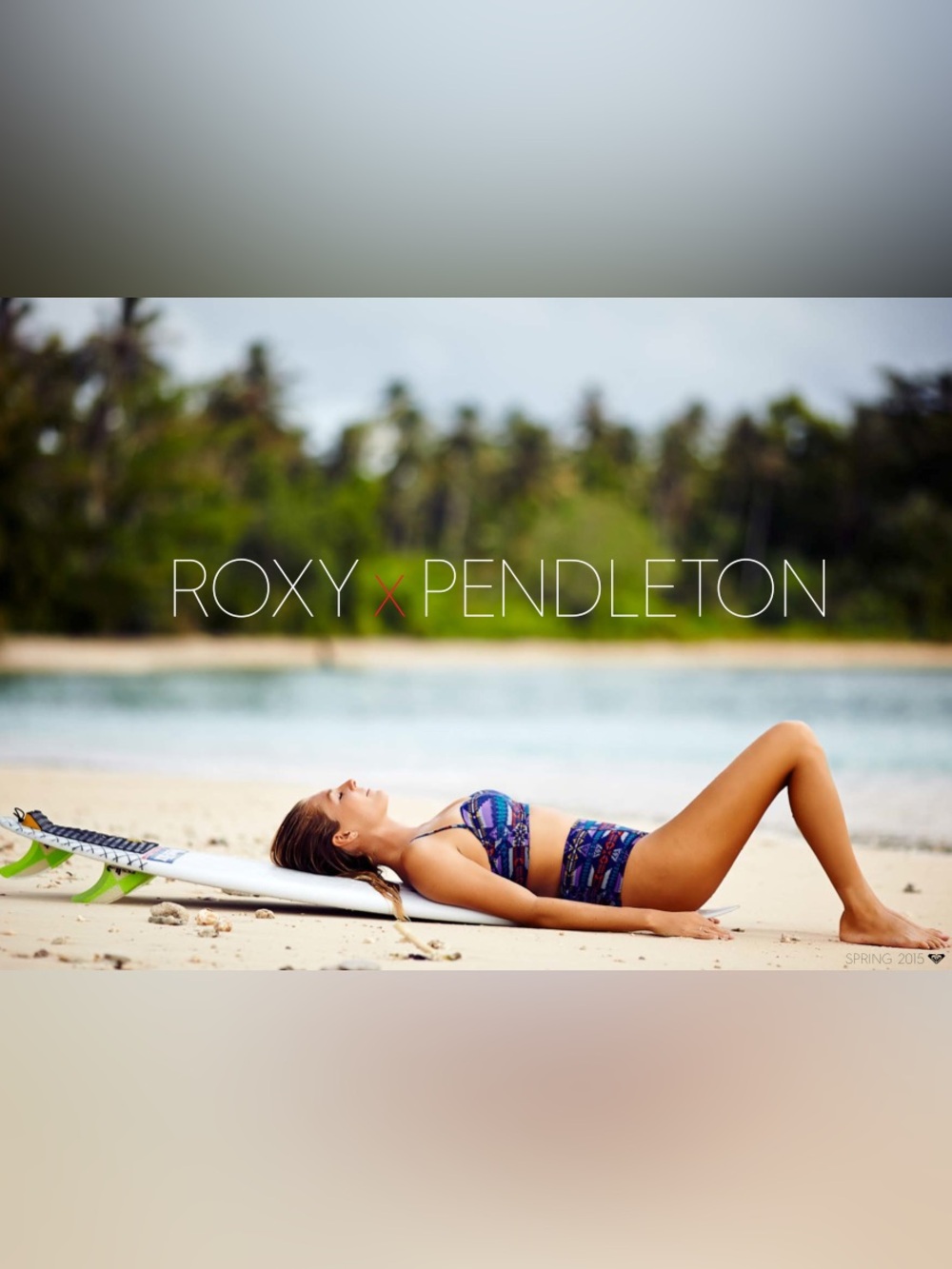 Roxy Women's Blue & Purple Patterned Bikini Set